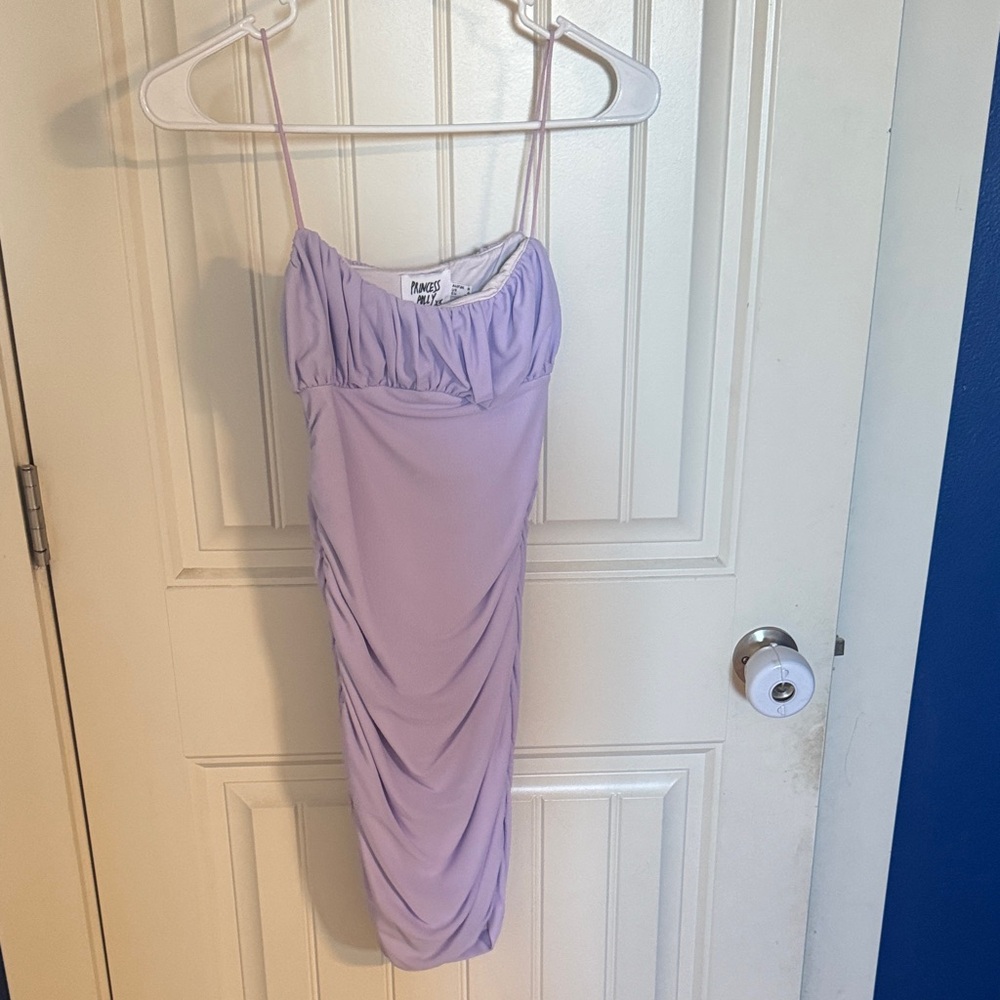 Princess Polly Lilac Gathered Dress